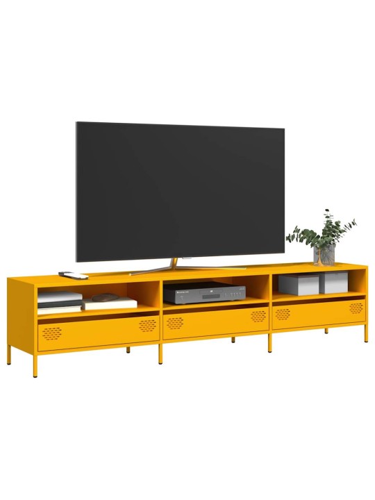 Tv skapītis, dzeltens, 202x39x43,5 cm, auksti velmēts tērauds