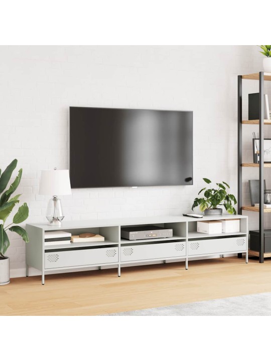 Tv skapītis, balts, 202x39x43,5 cm, auksti velmēts tērauds