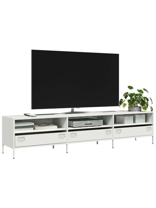 Tv skapītis, balts, 202x39x43,5 cm, auksti velmēts tērauds