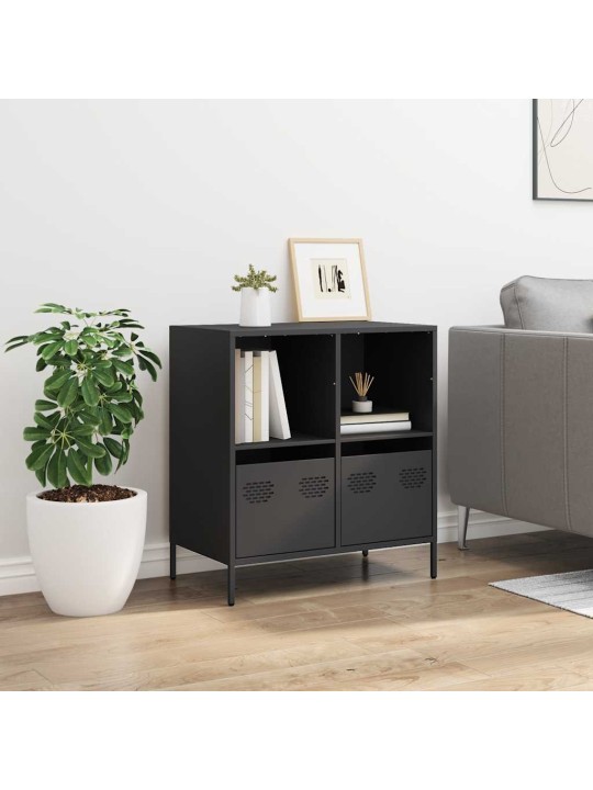 Kumode, melna, 68x39x73,5 cm, auksti velmēts tērauds