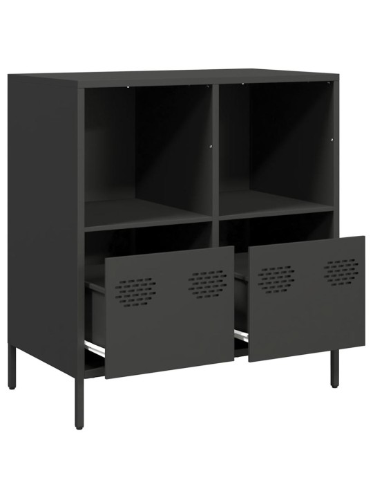 Kumode, melna, 68x39x73,5 cm, auksti velmēts tērauds