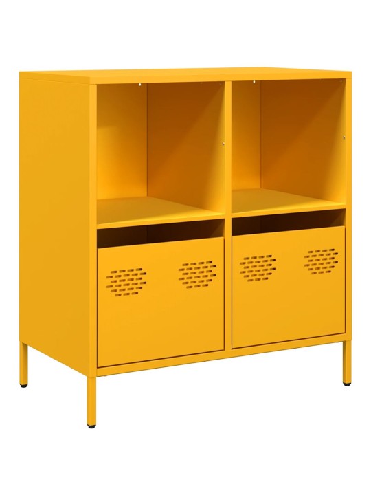 Kumode, sinepju dzeltena, 68x39x73,5 cm, auksti velmēts tērauds