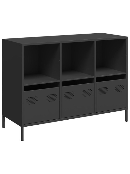 Kumode, melna, 101,5x39x73,5 cm, auksti velmēts tērauds