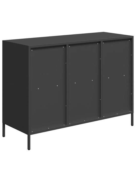 Kumode, melna, 101,5x39x73,5 cm, auksti velmēts tērauds