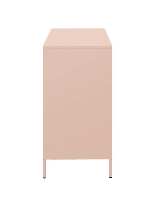 Kumode, rozā, 101,5x39x73,5 cm, auksti velmēts tērauds