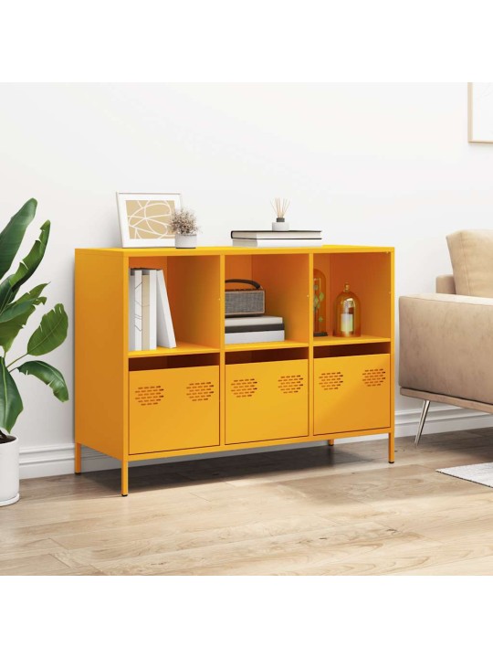 Kumode sinepju dzeltena 101,5x39x73,5 cm auksti velmēts tērauds