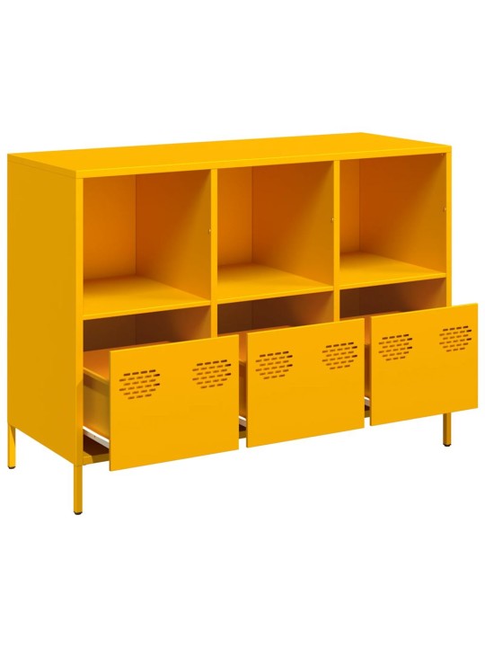 Kumode sinepju dzeltena 101,5x39x73,5 cm auksti velmēts tērauds