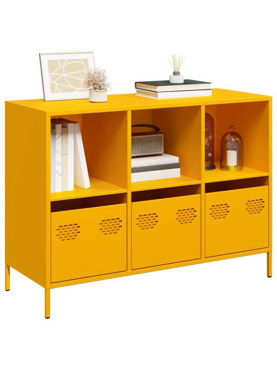 Kumode sinepju dzeltena 101,5x39x73,5 cm auksti velmēts tērauds