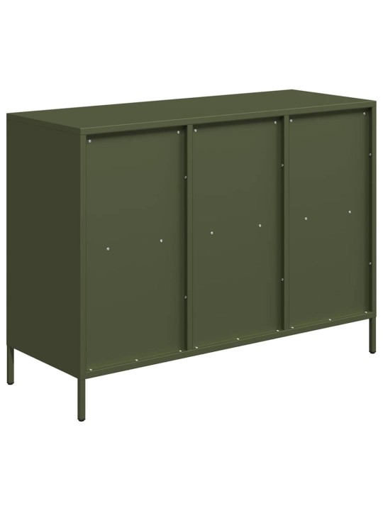 Kumode, olīvu zaļa, 101,5x39x73,5 cm, auksti velmēts tērauds