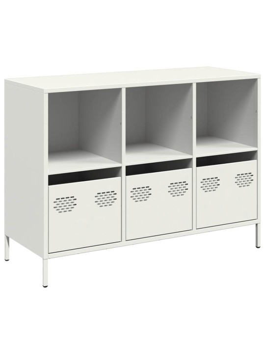Kumode, balta, 101,5x39x73,5 cm, auksti velmēts tērauds