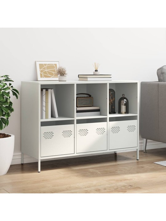 Kumode, balta, 101,5x39x73,5 cm, auksti velmēts tērauds