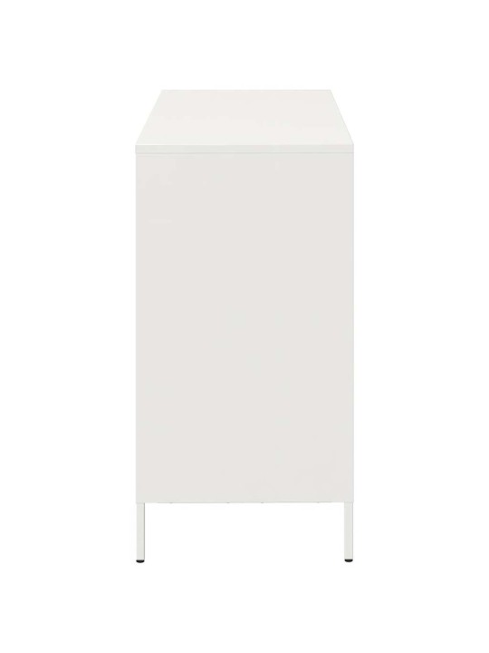 Kumode, balta, 101,5x39x73,5 cm, auksti velmēts tērauds
