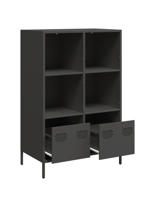 Augstais skapītis, melns, 68x39x103,5 cm, tērauds