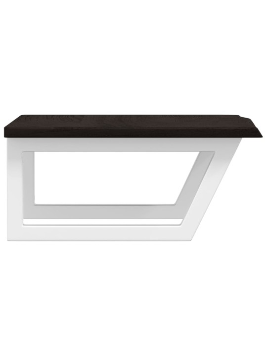 Izlietnes plaukts, stiprināms pie sienas, tērauds, ozola koks