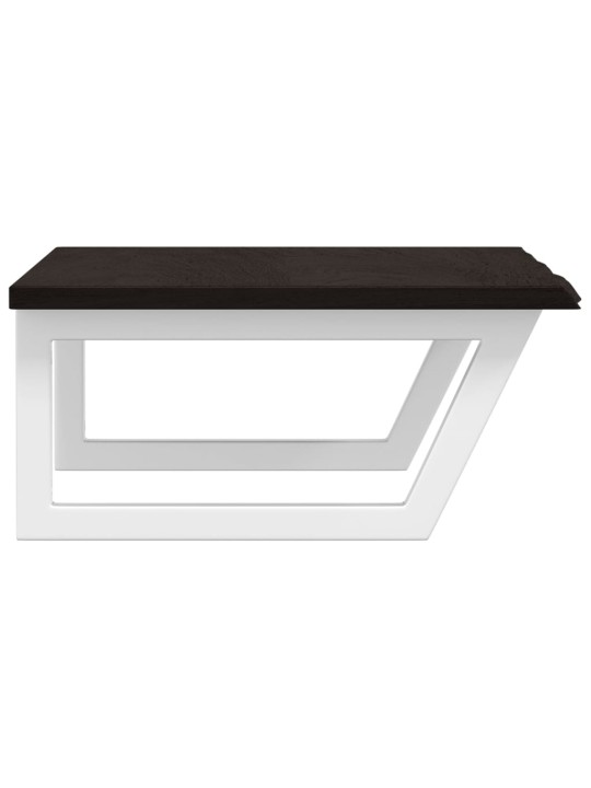 Izlietnes plaukts, stiprināms pie sienas, tērauds, ozola koks