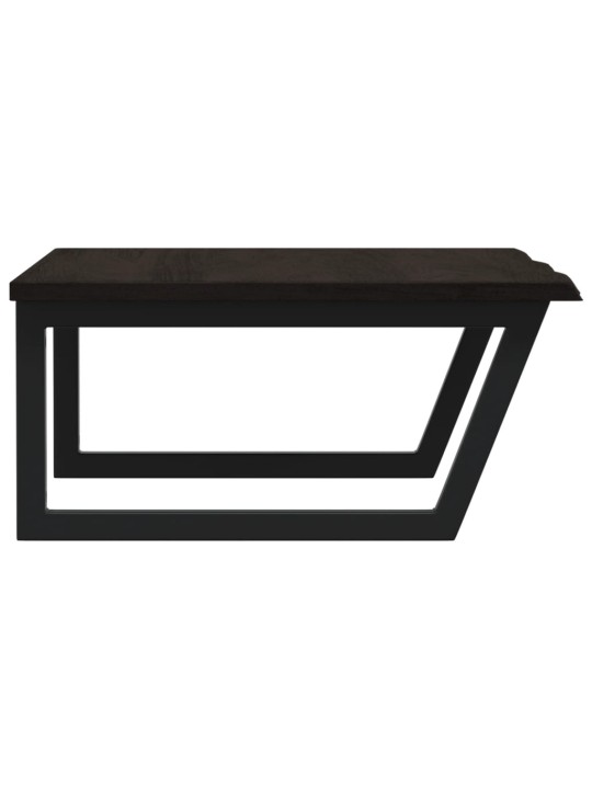 Izlietnes plaukts, stiprināms pie sienas, tērauds, ozola koks