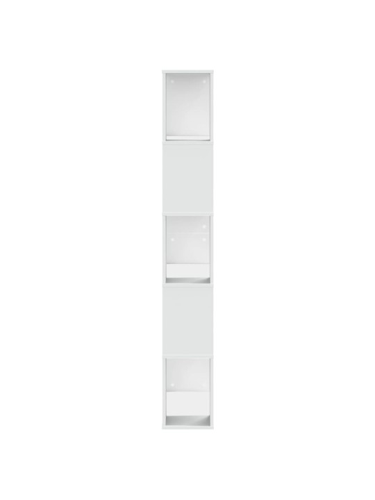 Grāmatu plaukts, 5 līmeņi, balts, 80,5x23,5x162,5 cm, koks