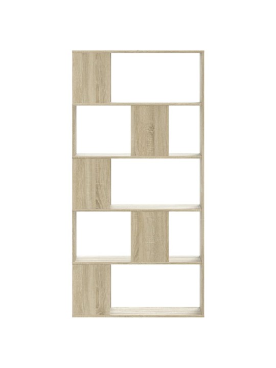 Grāmatu plaukts, 5 līmeņi, ozola krāsa, 80,5x23,5x162,5cm, koks