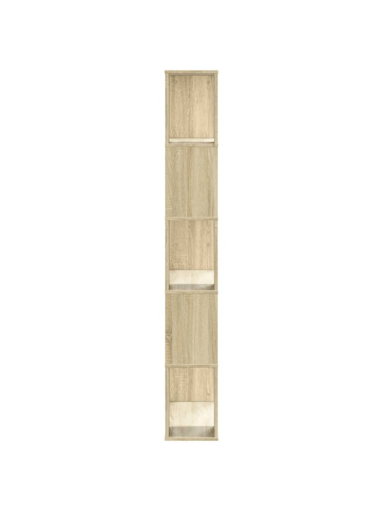 Grāmatu plaukts, 5 līmeņi, ozola krāsa, 80,5x23,5x162,5cm, koks