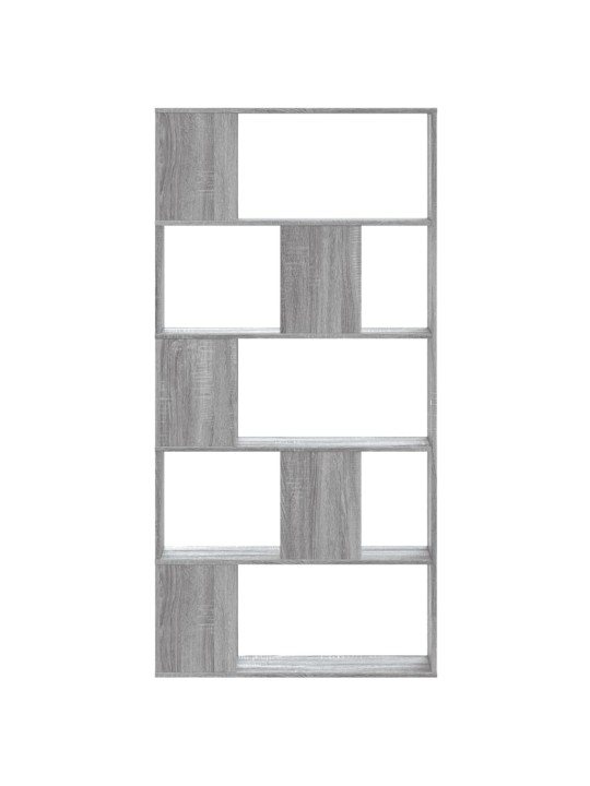 Grāmatu plaukts, 5līmeņi, pelēka ozola, 80,5x23,5x162,5cm, koks