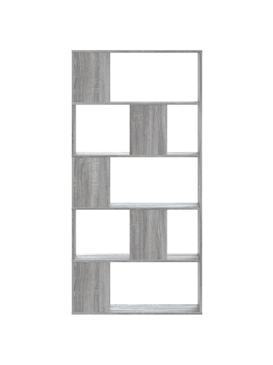 Grāmatu plaukts, 5līmeņi, pelēka ozola, 80,5x23,5x162,5cm, koks