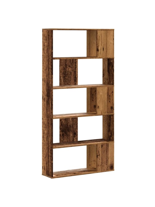 Grāmatu plaukts, 5 līmeņi, koka krāsā, 80,5x23,5x162,5 cm, koks