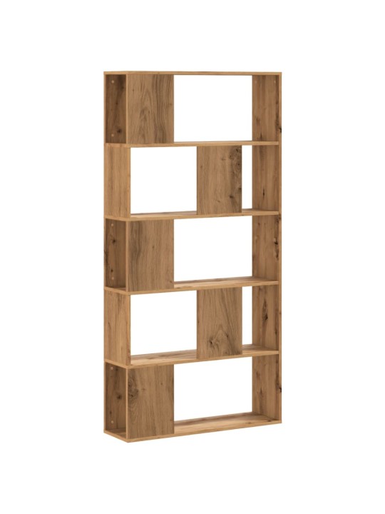 Grāmatu plaukts, 5 līmeņi, koka krāsa, 80,5x23,5x162,5 cm, koks