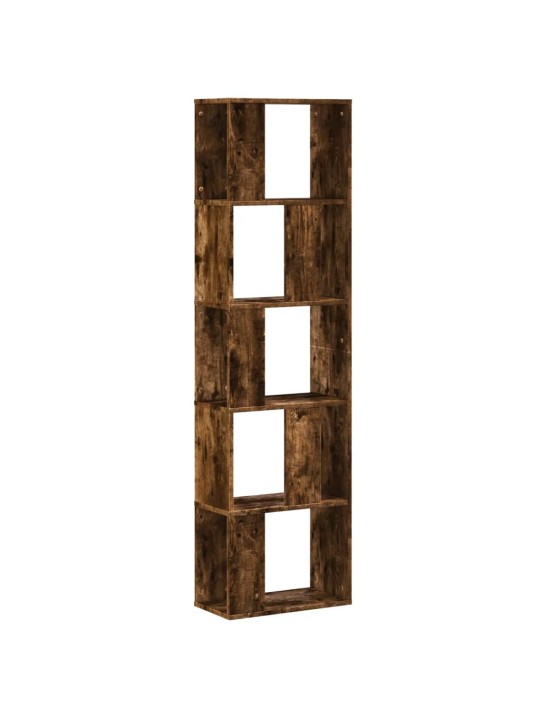 Grāmatu plaukts, 5 līmeņi, ozola krāsa, 45x23,5x162,5 cm, koks