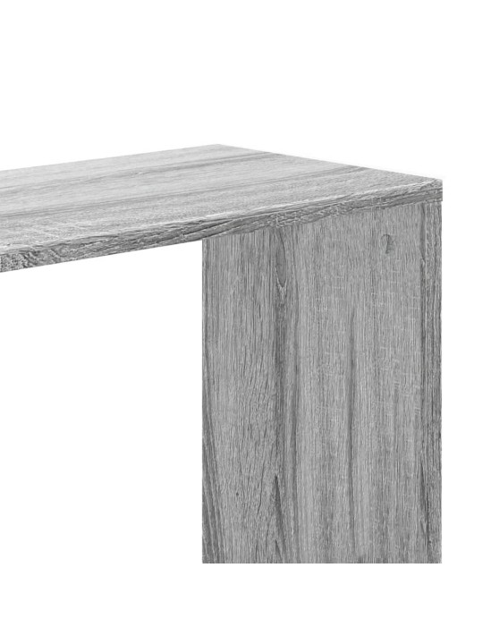 Grāmatu plaukts, 5 līmeņi, pelēks, 45x23,5x162,5 cm, koks