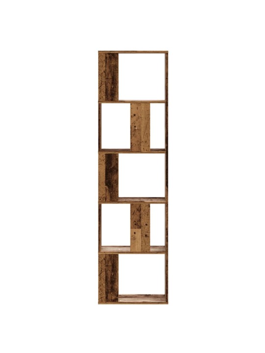 Grāmatu plaukts, 5 līmeņi, koka krāsā, 45x23,5x162,5 cm, koks