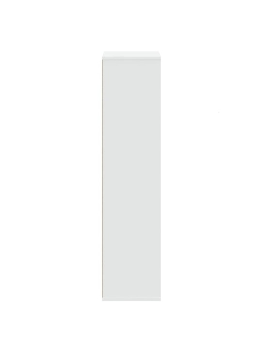 Grāmatu plaukts, balts, 50x25x105 cm, inženierijas koks