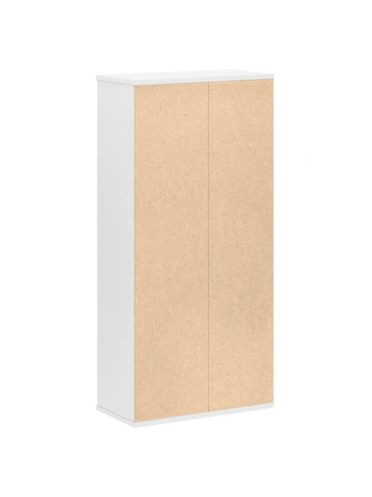Grāmatu plaukts, balts, 50x25x105 cm, inženierijas koks