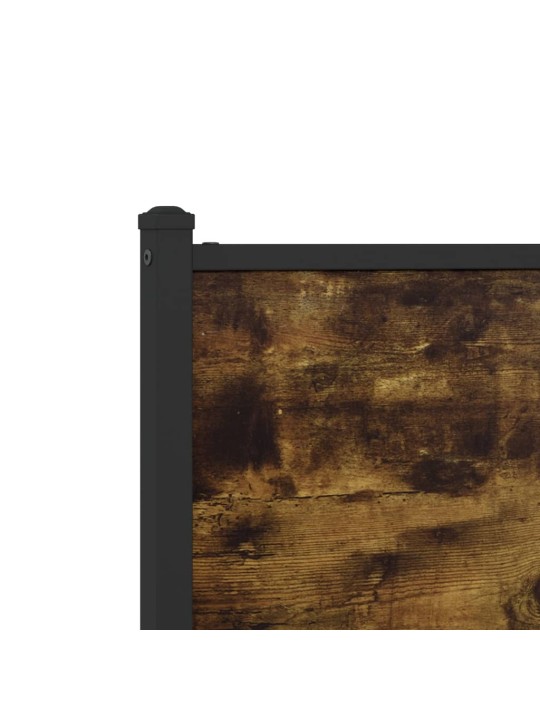 Gultas rāmis bez matrača, metāls, 90x200 cm, ozolkoka imitācija