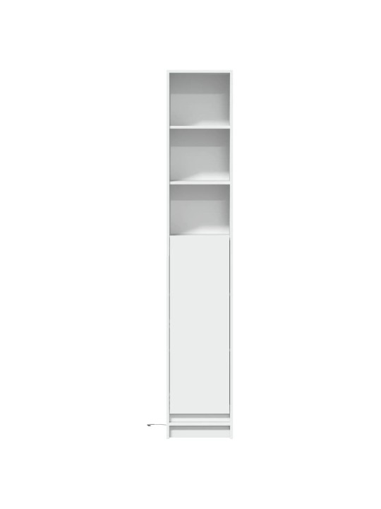 Kumode ar led, balta, 36x32,5x200 cm, inženierijas koks