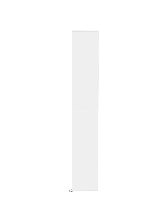 Kumode ar led, balta, 36x32,5x200 cm, inženierijas koks