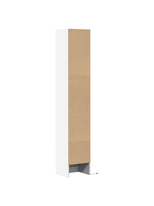 Kumode ar led, balta, 36x32,5x200 cm, inženierijas koks