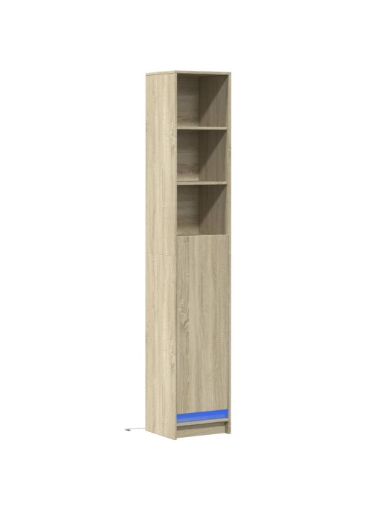 Kumode ar led, ozolkoka, 36x32,5x200 cm, inženierijas koks