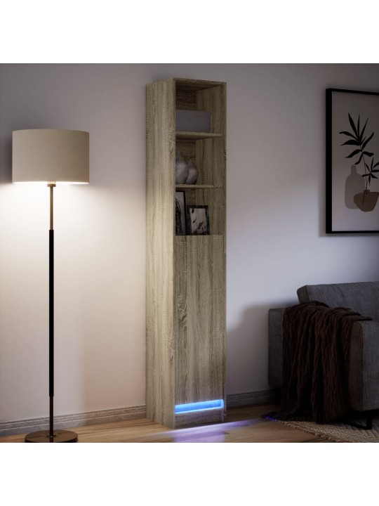 Kumode ar led, ozolkoka, 36x32,5x200 cm, inženierijas koks