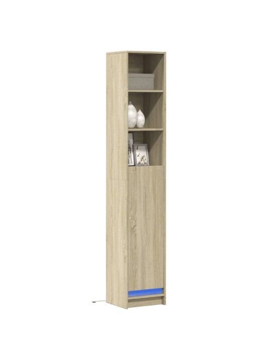 Kumode ar led, ozolkoka, 36x32,5x200 cm, inženierijas koks