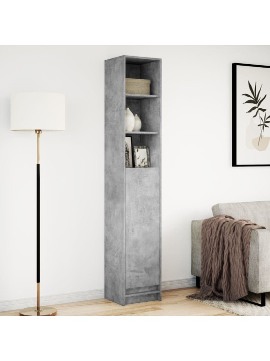 Kumode ar led, betona pelēka, 36x32,5x200 cm, inženierijas koks