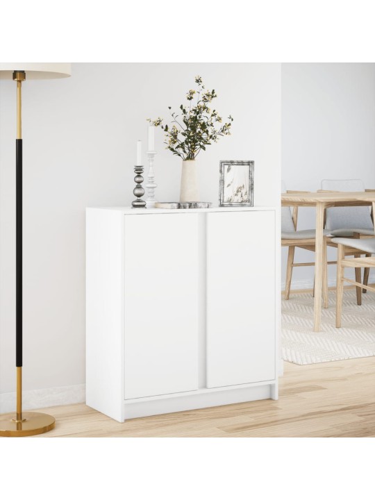 Kumode ar led, balta, 77x34x85 cm, inženierijas koks