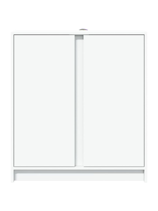 Kumode ar led, balta, 77x34x85 cm, inženierijas koks