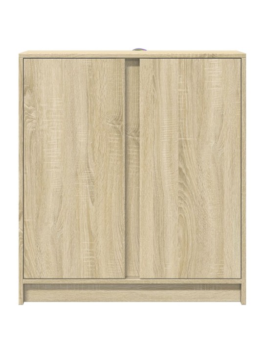 Kumode ar led, ozolkoka krāsa, 77x34x85 cm, inženierijas koks