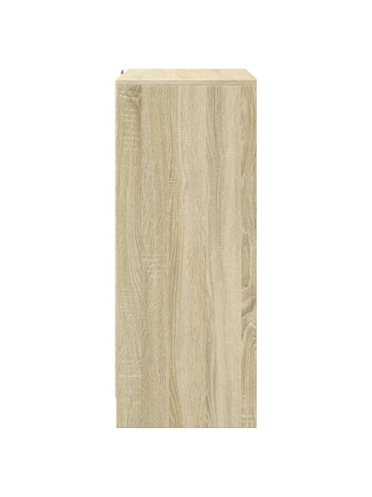 Kumode ar led, ozolkoka krāsa, 77x34x85 cm, inženierijas koks