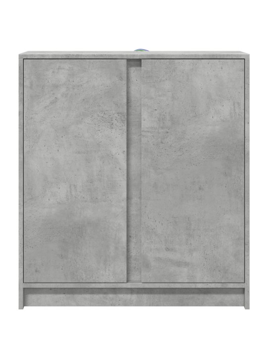 Kumode ar led, betona pelēka, 77x34x85 cm, inženierijas koks