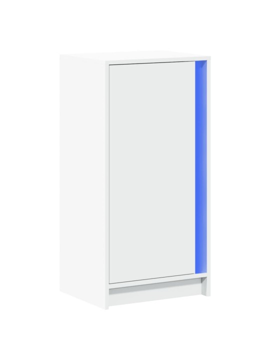 Kumode ar led, balta, 42,5x34x85 cm, inženierijas koks