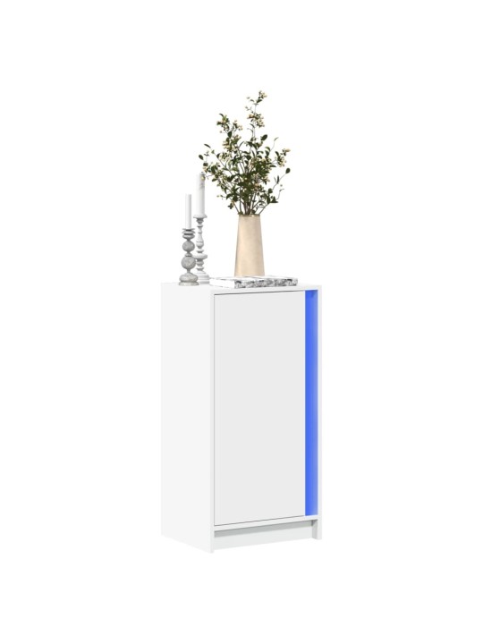 Kumode ar led, balta, 42,5x34x85 cm, inženierijas koks