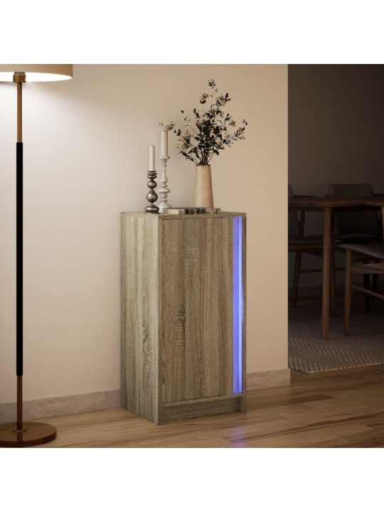 Kumode ar led, ozolkoka krāsa, 42,5x34x85 cm, inženierijas koks