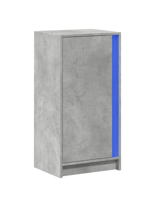 Kumode ar led, betona pelēka, 42,5x34x85 cm, inženierijas koks