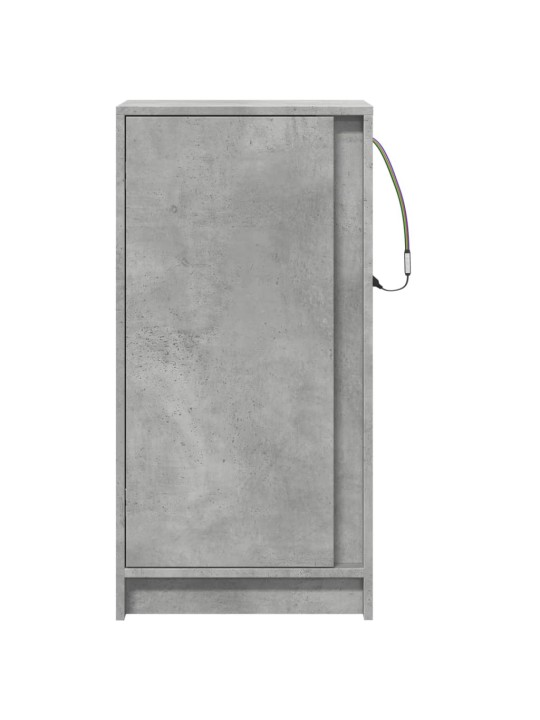 Kumode ar led, betona pelēka, 42,5x34x85 cm, inženierijas koks